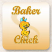 Baker Chick Getränkeuntersetzer (Vorderseite)