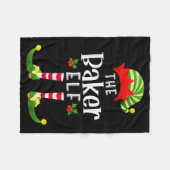 Baker Christmas Elf Matching Pajama X-mas Party  Fleecedecke (Vorderseite (Horizontal))