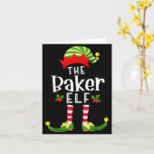 Baker Christmas Elf Matching Pajama X-mas Party  Karte (Gelbe Blume)