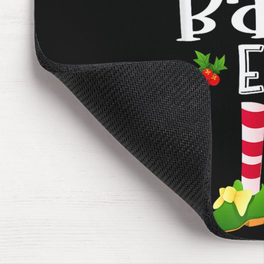 Baker Christmas Elf Matching Pajama X-mas Party  Mousepad (Ecke)