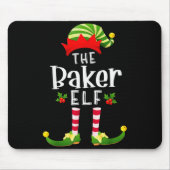Baker Christmas Elf Matching Pajama X-mas Party  Mousepad (Vorne)