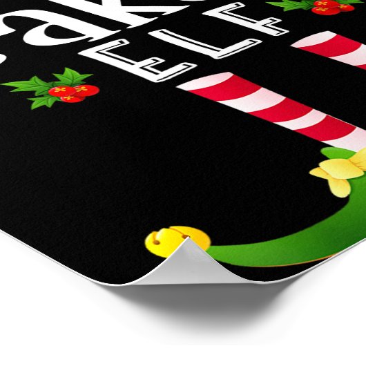 Baker Christmas Elf Matching Pajama X-mas Party  Poster (Ecke)