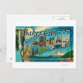 Baker City, Oregon - Große Briefmarkenszenen Postkarte (Vorne/Hinten)