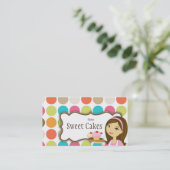 Baker Cup Cakes Bäckerei Süßigkeiten Leckereien Vi Visitenkarte (Stehend Vorderseite)