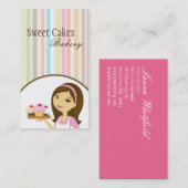Baker Cup Cakes Bäckerei Süßigkeiten Leckereien Vi Visitenkarte (Vorne/Hinten)