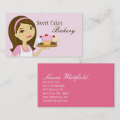 Baker Cup Cakes Backwaren Süßigkeiten Leckereien V Visitenkarte (Vorne/Hinten)