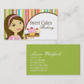 Baker Cup Cakes Backwaren Süßigkeiten Leckereien V Visitenkarte (Vorne/Hinten)