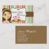Baker Cup Cakes Backwaren Süßigkeiten Leckereien V Visitenkarte (Vorne/Hinten)