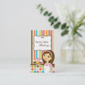 Baker Cup Cakes Backwaren Süßigkeiten Leckereien V Visitenkarte (Stehend Vorderseite)