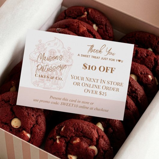 Baker Cupcake Danke Promo Code Gebäck Bäckerei Rabattkarte