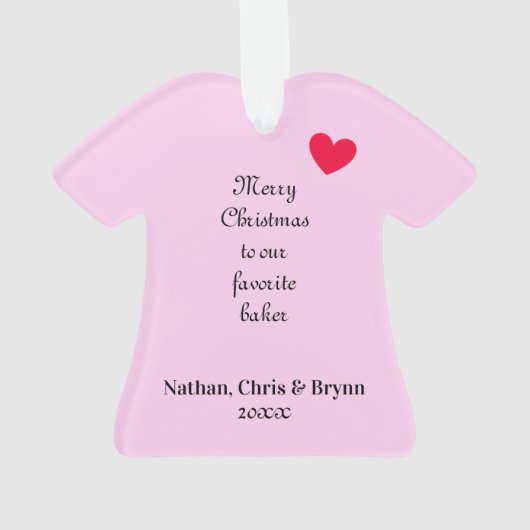 Baker Cupcake Schürze Personalisiert Ornament (Rückseite)