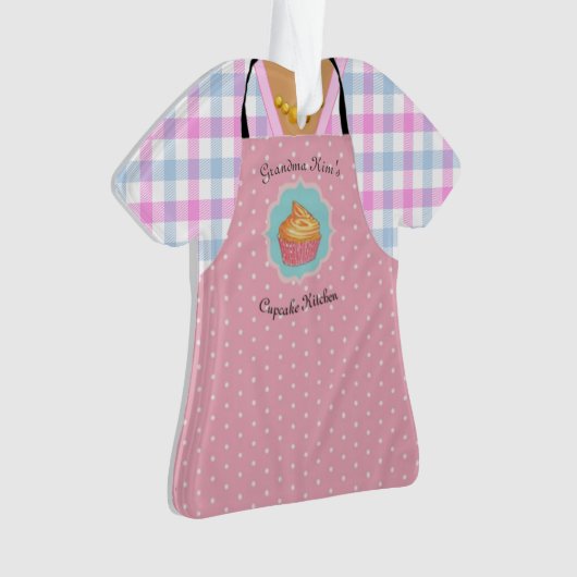 Baker Cupcake Schürze Personalisiert Ornament (Vorderseite)