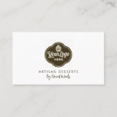Baker Custom Logo Espresso Braun QR Code Visitenkarte (Vorderseite)