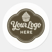 Baker Custom Logo Espresso Braun Rund  Runder Aufkleber (Vorderseite)