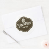Baker Custom Logo Espresso Braun Rund  Runder Aufkleber (Umschlag)