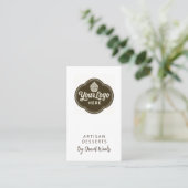 Baker Custom Logo Espresso Brown QR Code Visitenkarte (Stehend Vorderseite)