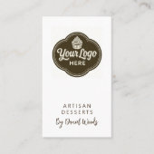 Baker Custom Logo Espresso Brown QR Code Visitenkarte (Vorderseite)
