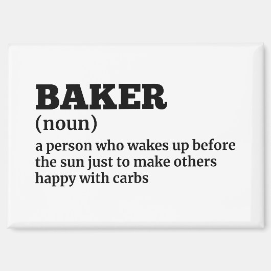 Baker Definition Kitchenetz Magnet (Vorderseite)