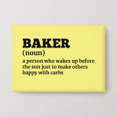 Baker Definition-Spaß Button (Vorderseite)