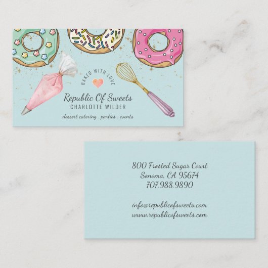 Baker Desserts Backutensid Visitenkarte (Vorne/Hinten)