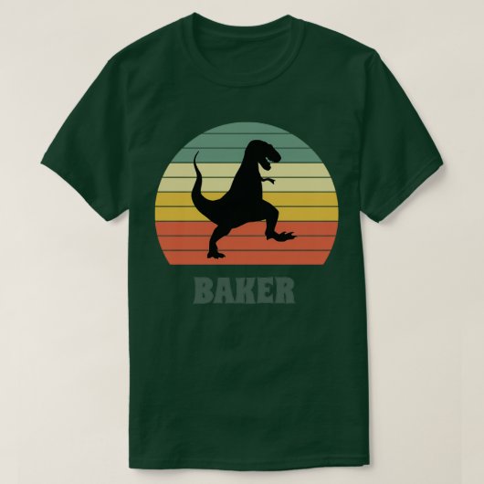 Baker Dinosaur Funny Baker Geschenkidee T-Shirt (Design vorne)