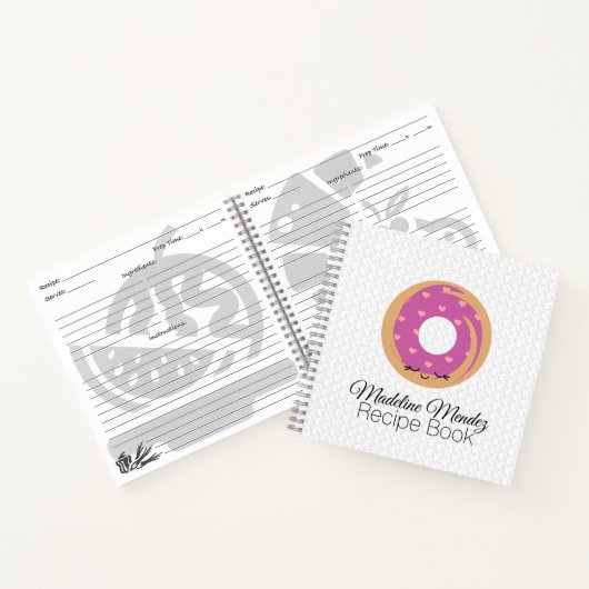 Baker Donut Spiral Notebook Kinder Rezept Buch (Innenseite)