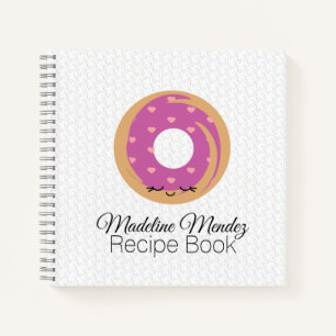 Baker Donut Spiralschreibheft Kinder Rezeptbuch Notizblock
