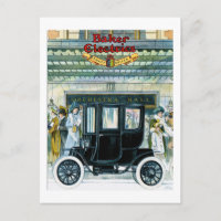 Baker Electric Cars - Vintage und Postkarte