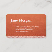 Baker Elegance Lace Monogram Visitenkarte (Rückseite)