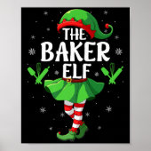 Baker Elf Christmas Girls Women Elf Squad Xmas Fam Poster (Vorne)