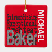 Baker Extraordinaire CUSTOM Keramik Ornament (Rückseite)
