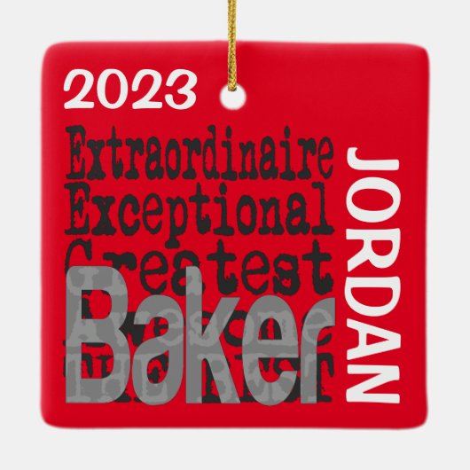 Baker Extraordinaire CUSTOM Keramikornament (Rückseite)