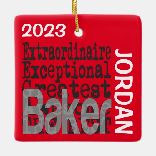 Baker Extraordinaire CUSTOM Keramikornament (Vorderseite)