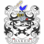 Baker-Familienwappen Aufkleber (Vorderseite)
