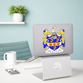 Baker-Familienwappen Aufkleber (Laptop auf Schreibtisch)