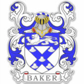 Baker-Familienwappen Aufkleber (Vorderseite)