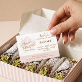 Baker Floral Cupcake Thank You Promo Code Bakery Rabattkarte