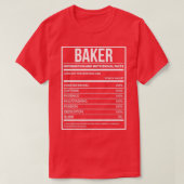 Baker Funny Baking Nutrition Label T-Shirt (Design vorne)