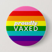 Baker Gay Pride Flag Regenbogen Streifen Proudly V Button (Vorderseite)