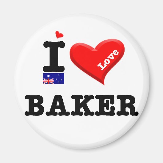 BAKER - I Liebe Magnet (Vorne)