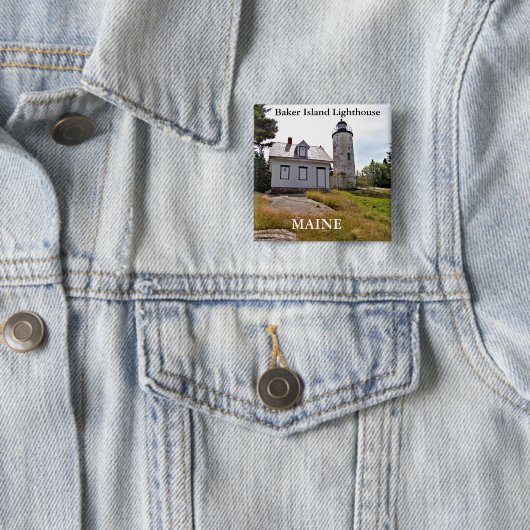 Baker Island Lighthouse, Maine Button (Beispiel)