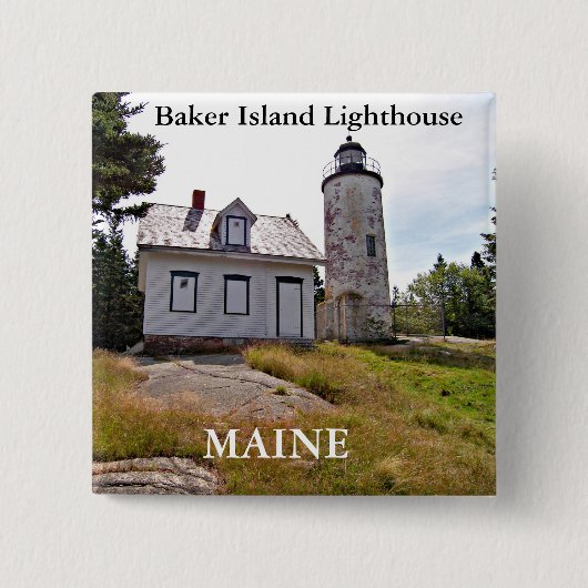 Baker Island Lighthouse, Maine Button (Vorderseite)