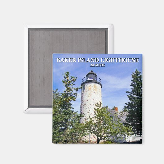 Baker Island Lighthouse, Maine Magnet (Vorderseite/Rückseite)