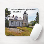 Baker Island Lighthouse, Maine Mousepad (Mit Mouse)