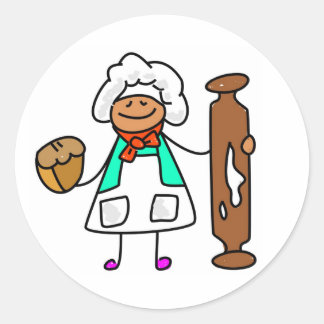 Baker Kid Runder Aufkleber