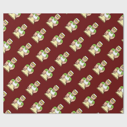 Baker Knetteig zum Backen von Brot Geschenkpapier (Flach)