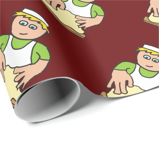 Baker Knetteig zum Backen von Brot Geschenkpapier (Rolleneckpunkt)