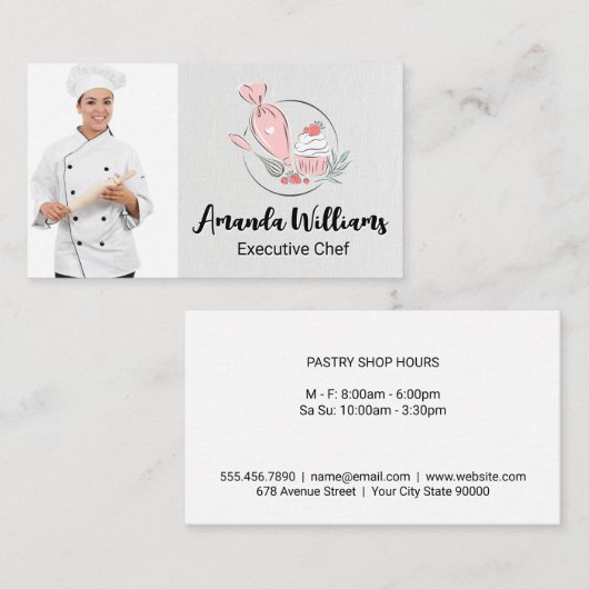 Baker | KOCH | Kulinarische Logos Visitenkarte (Vorne/Hinten)