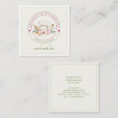 Baker-Koch mit Business-Card Quadratische Visitenkarte (Vorne/Hinten)