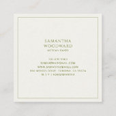 Baker-Koch mit Business-Card Quadratische Visitenkarte (Rückseite)